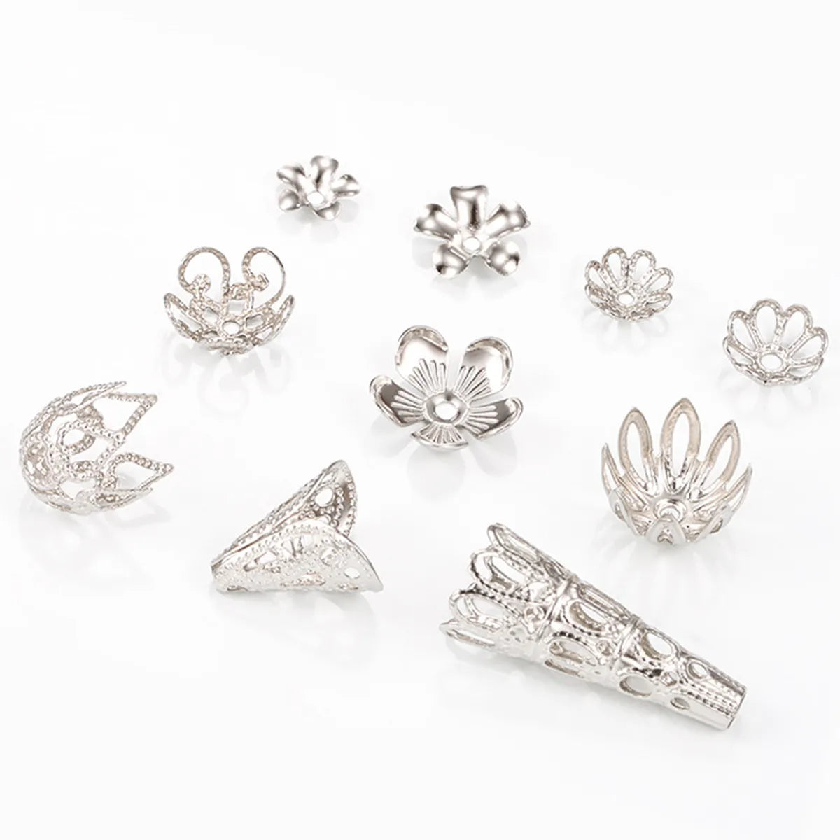 1 Piece 304 Stainless Steel Floral Flower Shape Bead Caps