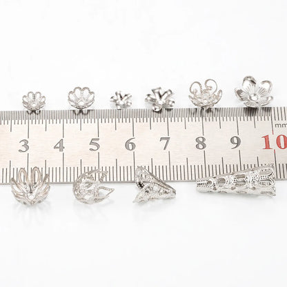 1 Piece 304 Stainless Steel Floral Flower Shape Bead Caps