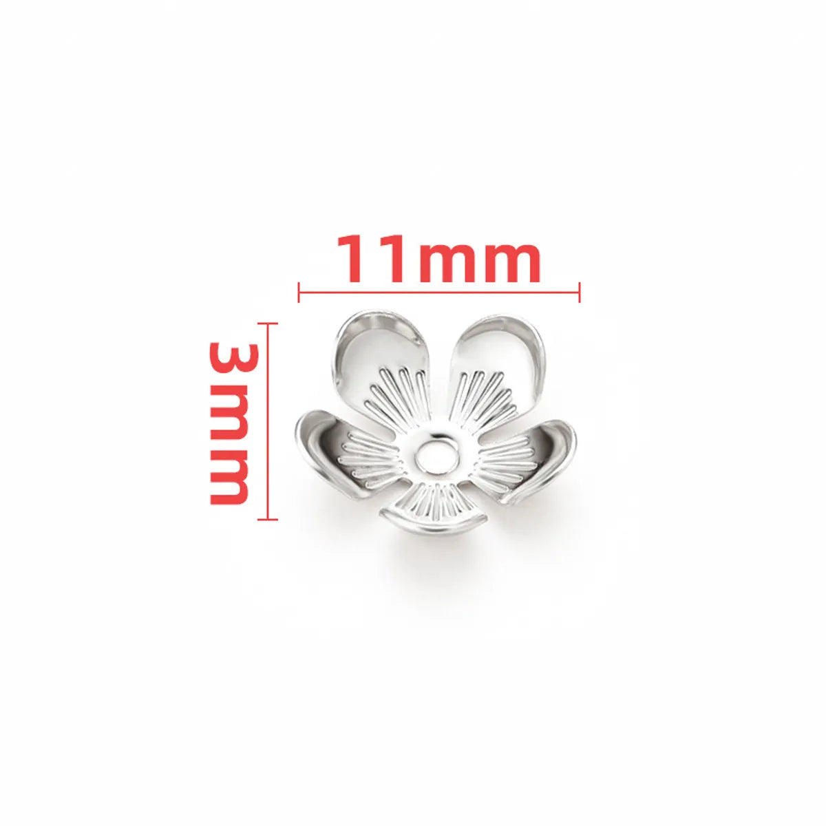 1 Piece 304 Stainless Steel Floral Flower Shape Bead Caps