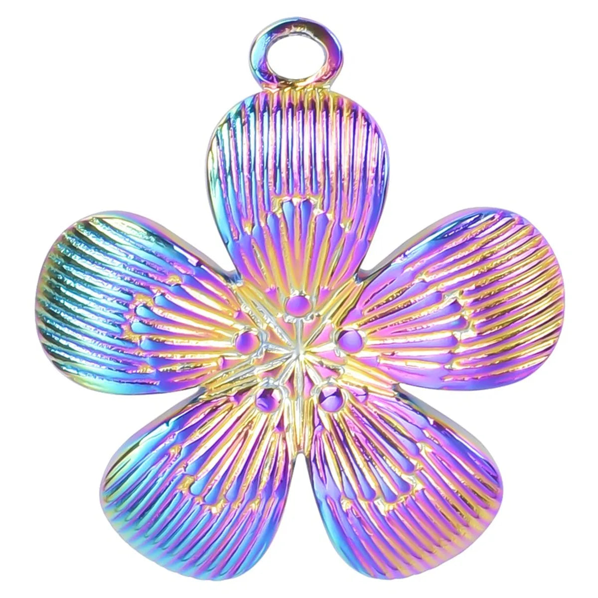 1 Piece 304 Stainless Steel Flower Pendant