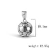 1 Piece 304 Stainless Steel Geometric Football Pendant