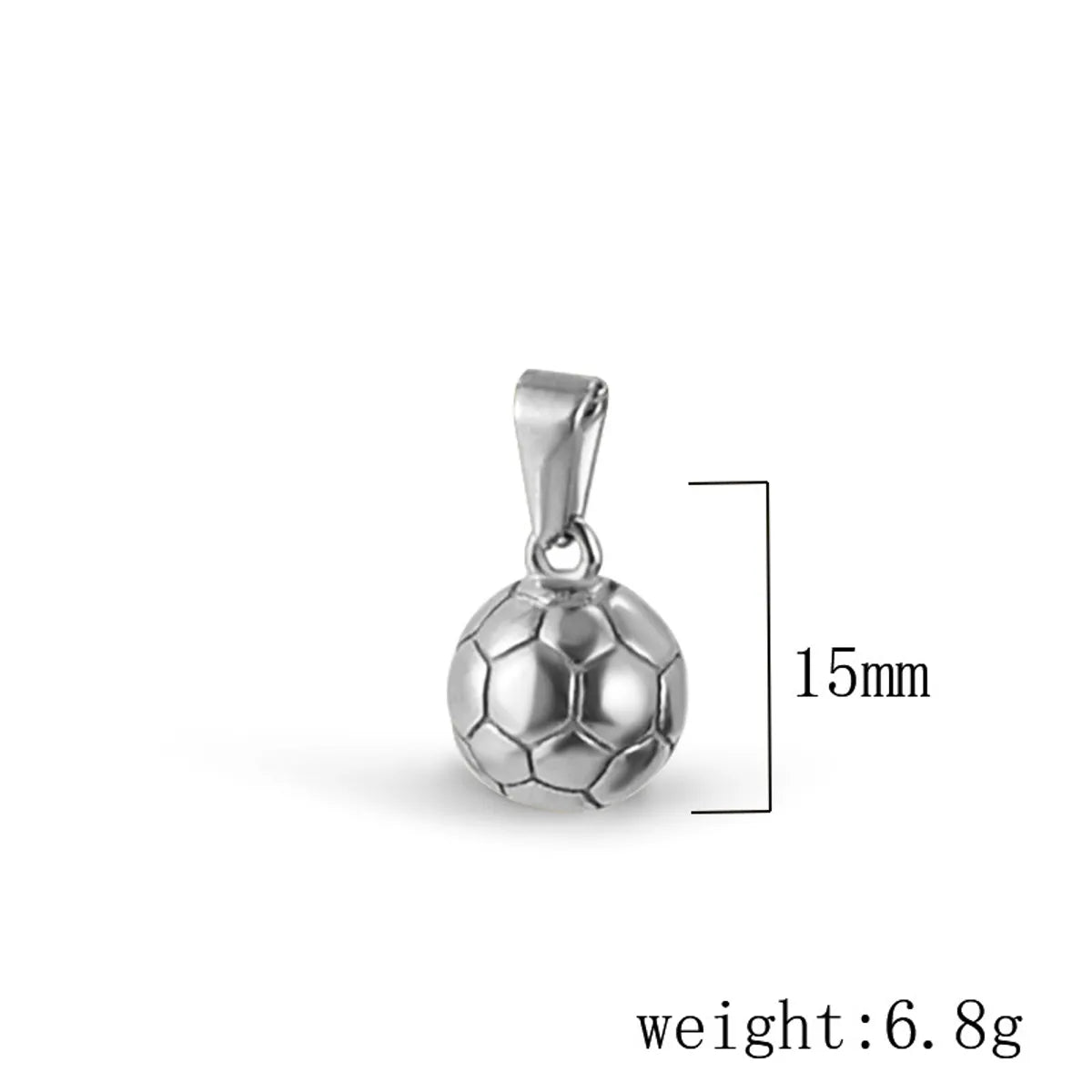 1 Piece 304 Stainless Steel Geometric Football Pendant