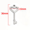 1 Piece 304 Stainless Steel Geometric Star Key Pendant Spacer Bars