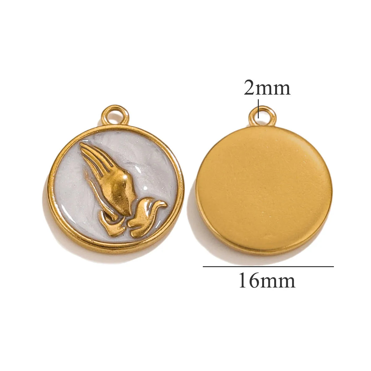 1 Piece 304 Stainless Steel Gesture Pendant