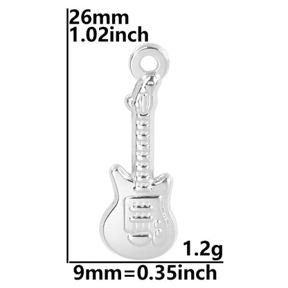 1 Piece 304 Stainless Steel Guitar Pendant