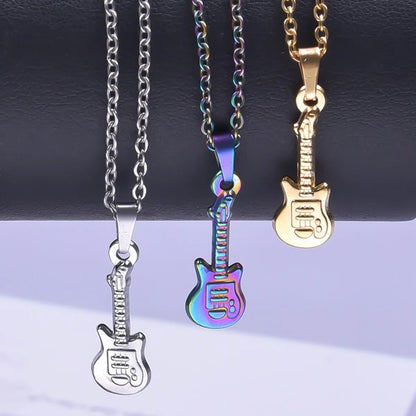 1 Piece 304 Stainless Steel Guitar Pendant