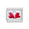 1 Piece 304 Stainless Steel Heart Shape Floral Italian Charms