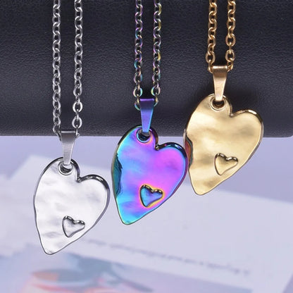 1 Piece 304 Stainless Steel Heart Shape