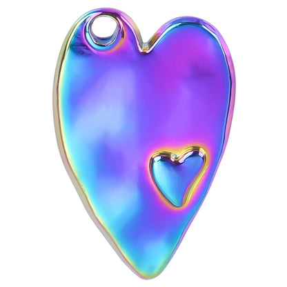 1 Piece 304 Stainless Steel Heart Shape