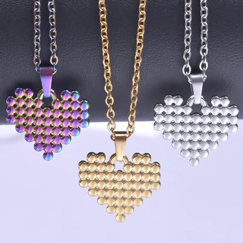 1 Piece 304 Stainless Steel Heart Shape