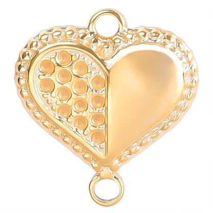 1 Piece 304 Stainless Steel Heart Shape Pendant