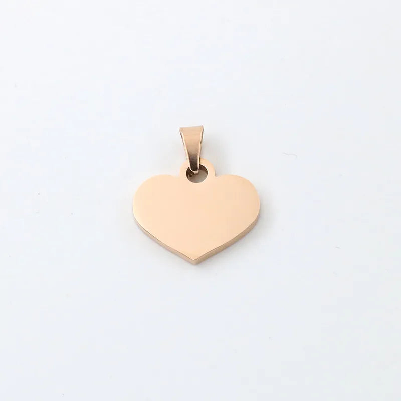 1 Piece 304 Stainless Steel Heart Shape Pendant