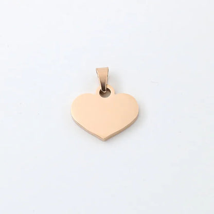 1 Piece 304 Stainless Steel Heart Shape Pendant