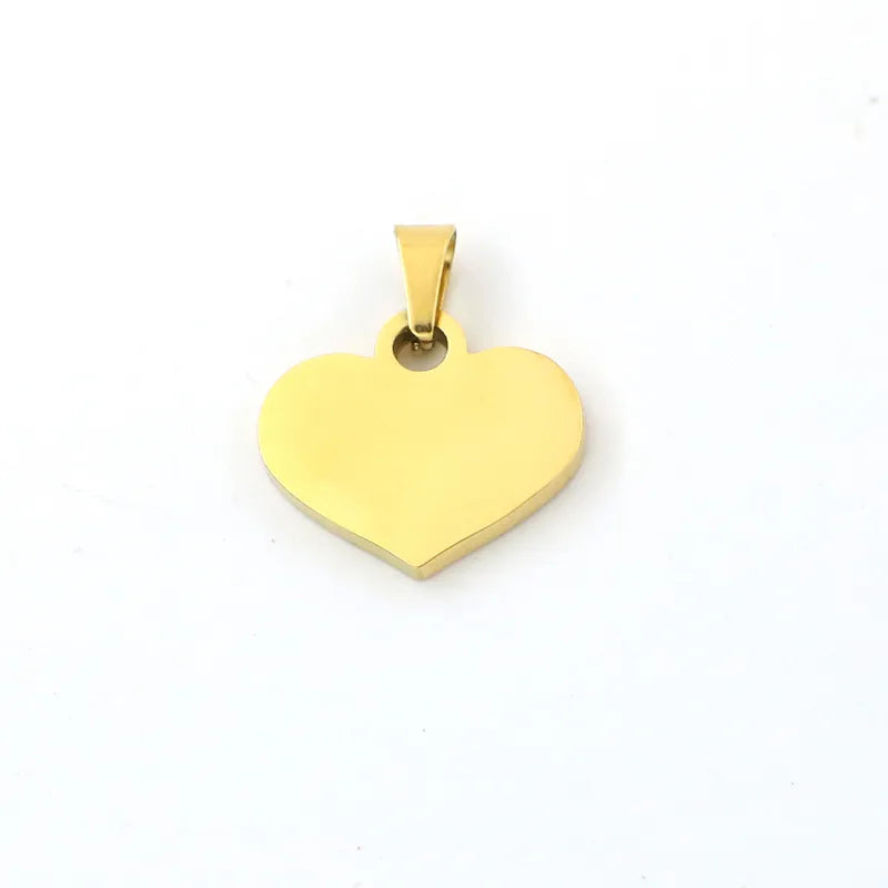 1 Piece 304 Stainless Steel Heart Shape Pendant