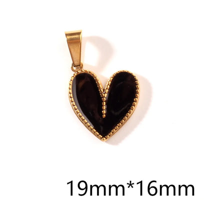 1 Piece 304 Stainless Steel Heart Shape Pendant