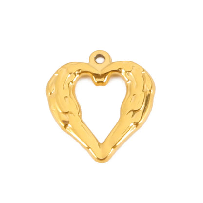 1 Piece 304 Stainless Steel Heart Shape Pendant