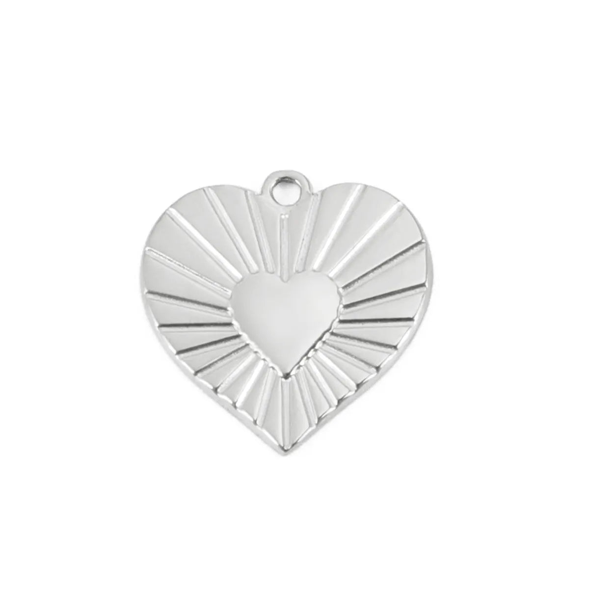 1 Piece 304 Stainless Steel Heart Shape Pendant