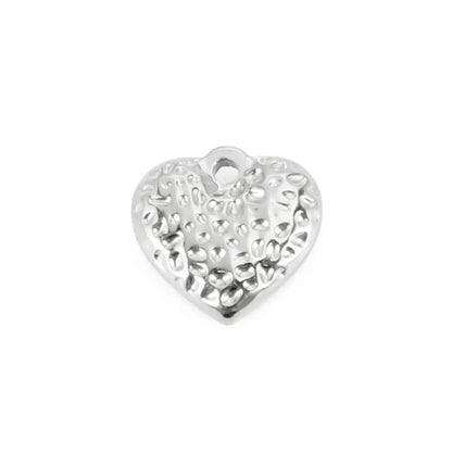 1 Piece 304 Stainless Steel Heart Shape Pendant