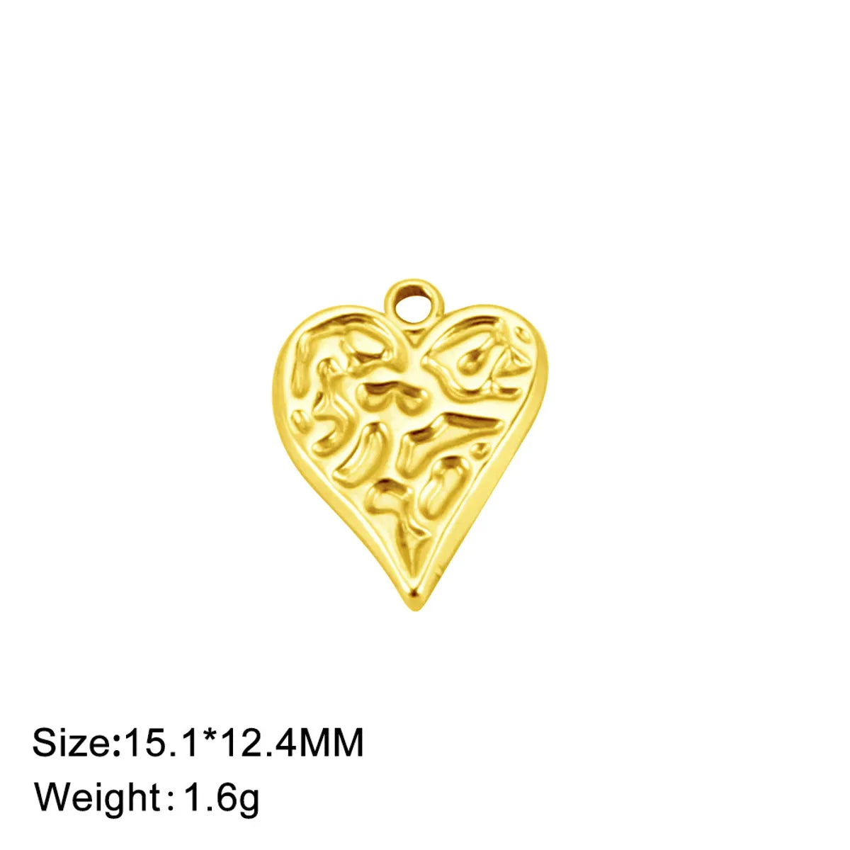 1 Piece 304 Stainless Steel Heart Shape Pendant