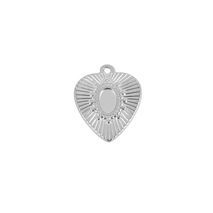 1 Piece 304 Stainless Steel Heart Shape Pendant