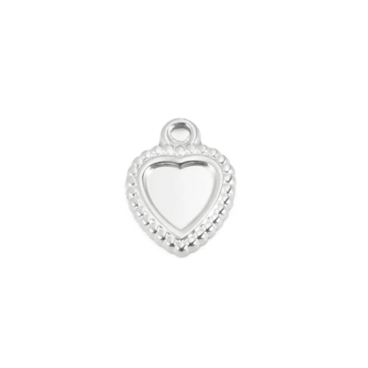 1 Piece 304 Stainless Steel Heart Shape Pendant