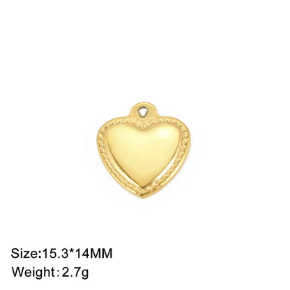 1 Piece 304 Stainless Steel Heart Shape Pendant