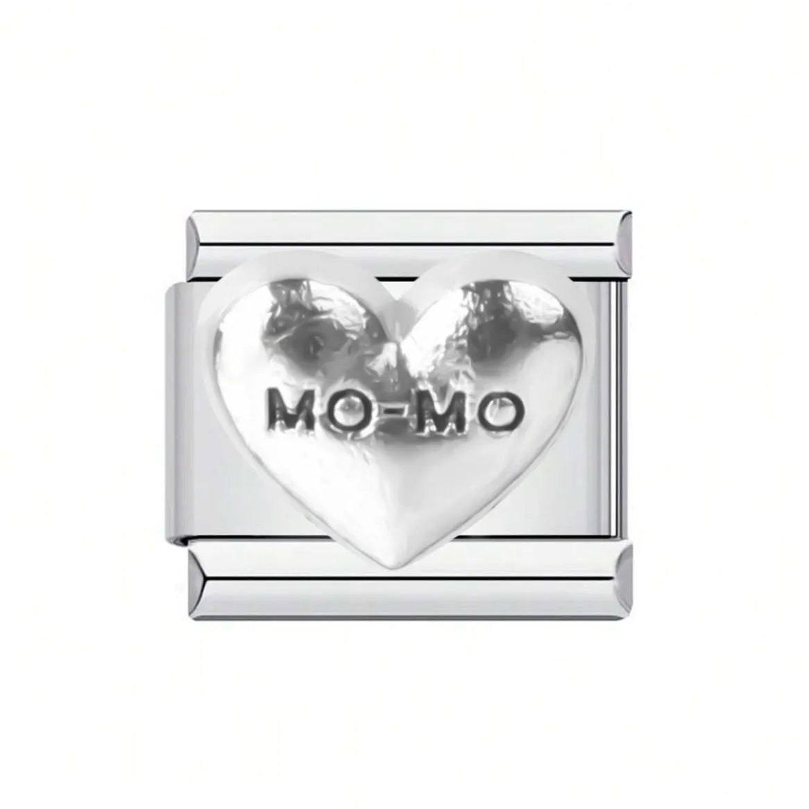 1 Piece 304 Stainless Steel Letter Heart Shape Italian Charms