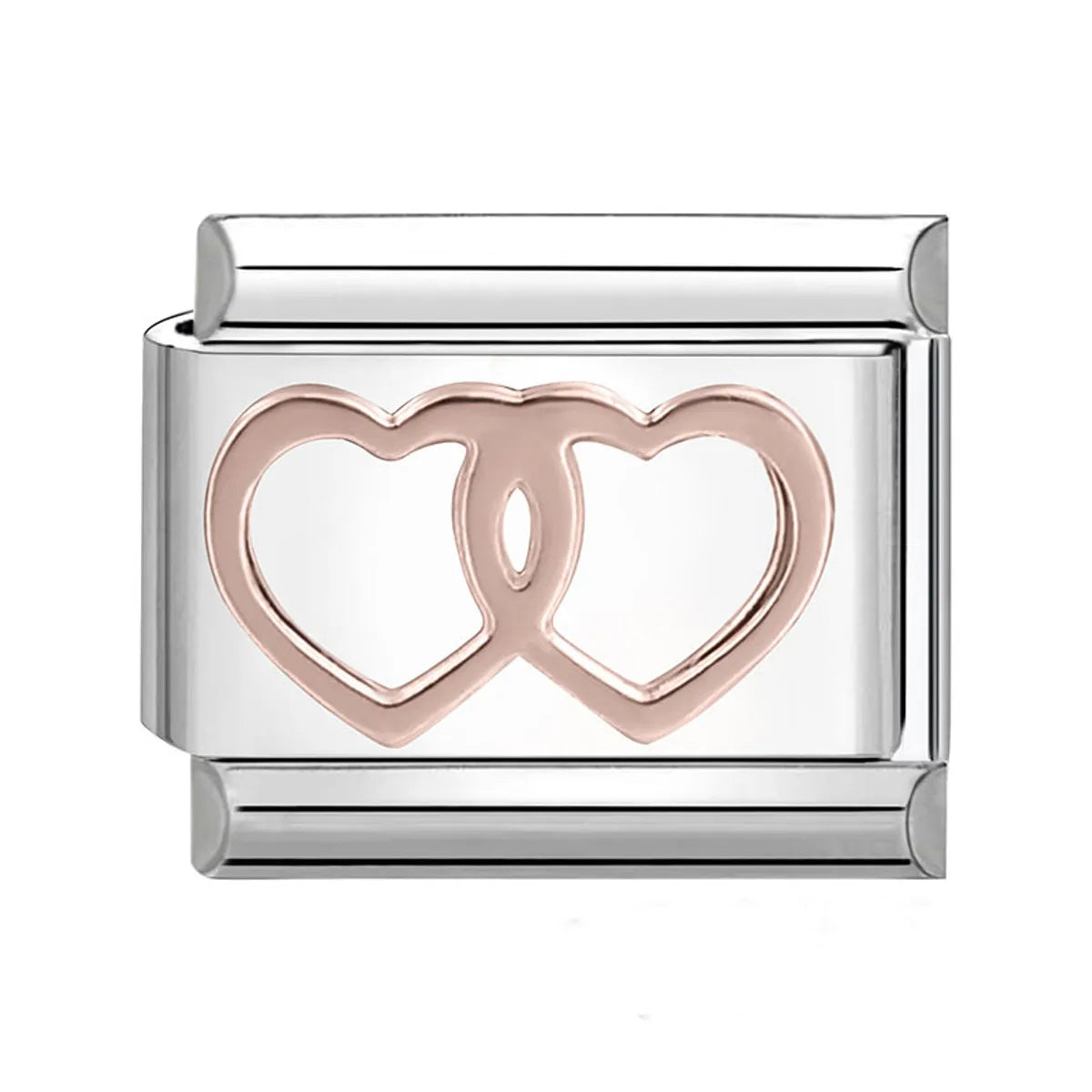 1 Piece 304 Stainless Steel Letter Heart Shape Italian Charms