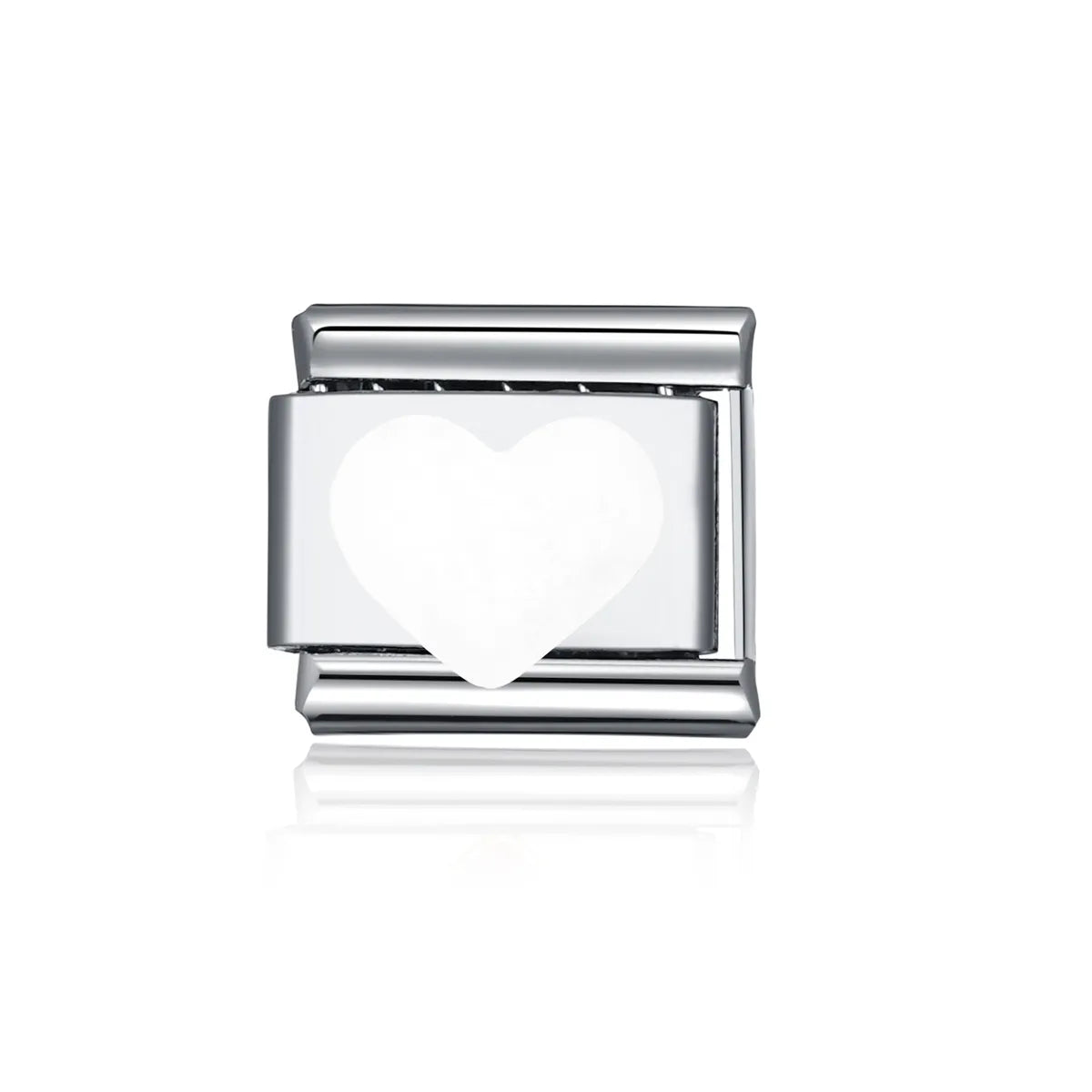 1 Piece 304 Stainless Steel Letter Heart Shape Italian Charms