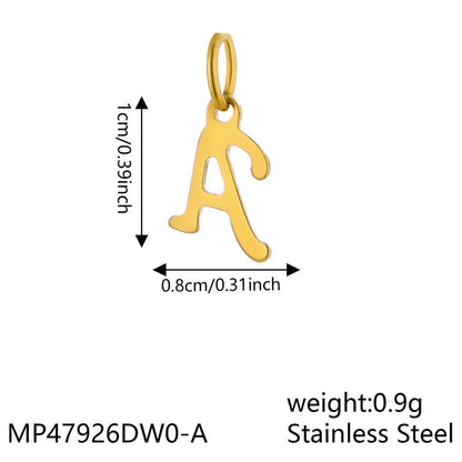 1 Piece 304 Stainless Steel Letter Pendant Chain