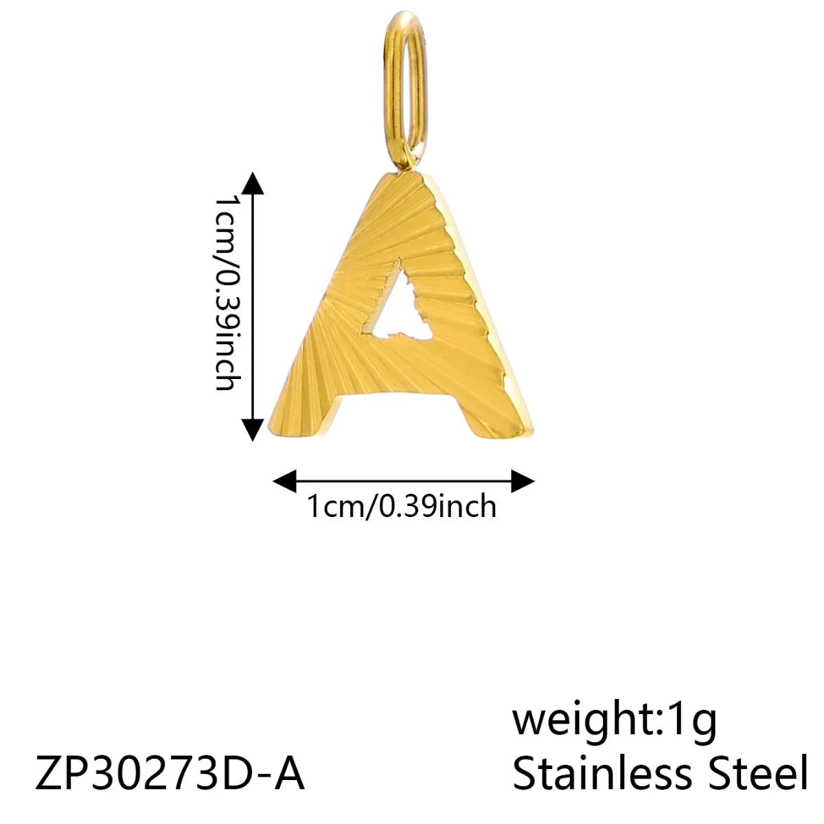 1 Piece 304 Stainless Steel Letter Pendant Chain