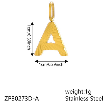 1 Piece 304 Stainless Steel Letter Pendant Chain