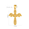 1 Piece 304 Stainless Steel Rhinestones 18K Gold Plated Cross Moon Butterfly Polished Pendant