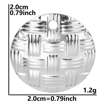 1 Piece 304 Stainless Steel Round Pendant