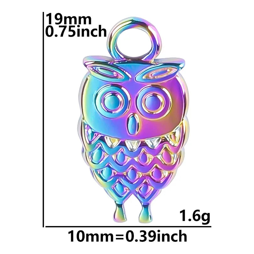 1 Piece 304 Stainless Steel Solid Color Pendant