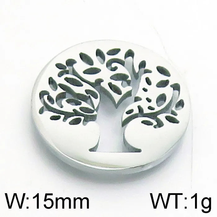 1 Piece 304 Stainless Steel Solid Color Pendant