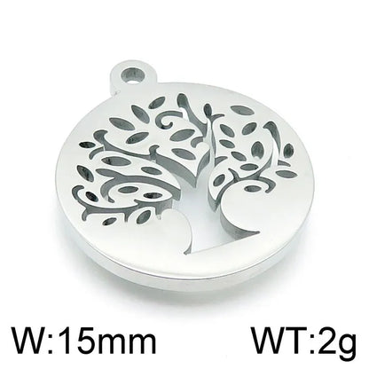 1 Piece 304 Stainless Steel Solid Color Pendant