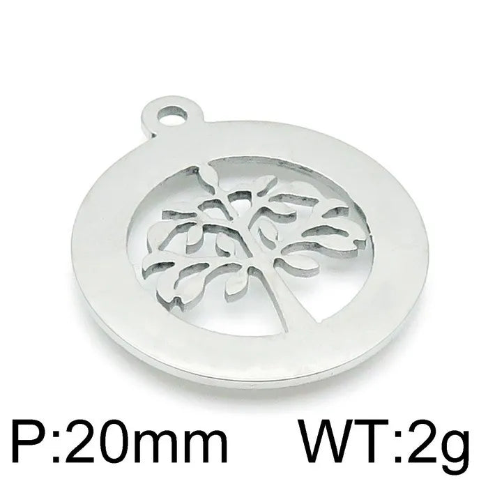 1 Piece 304 Stainless Steel Solid Color Pendant