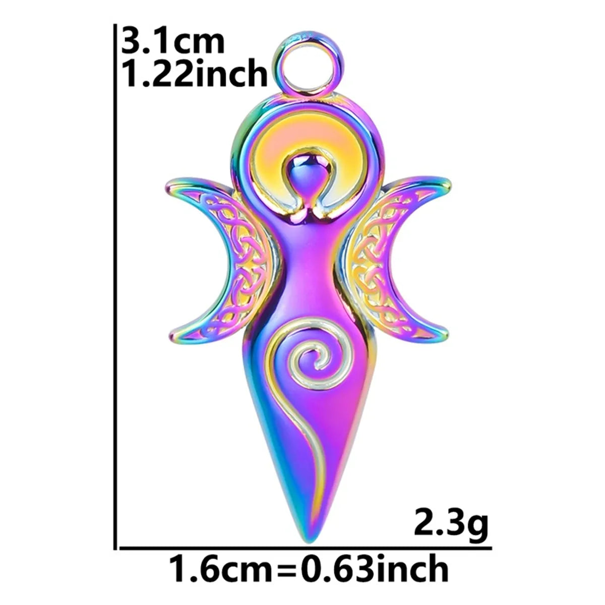 1 Piece 304 Stainless Steel Solid Color Pendant