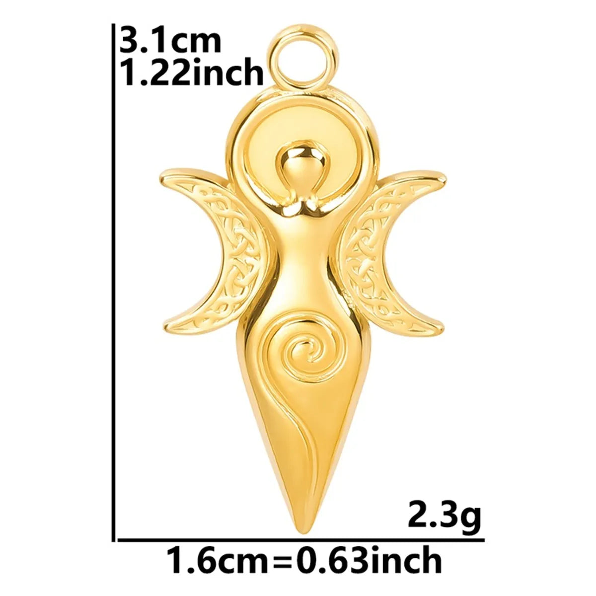 1 Piece 304 Stainless Steel Solid Color Pendant