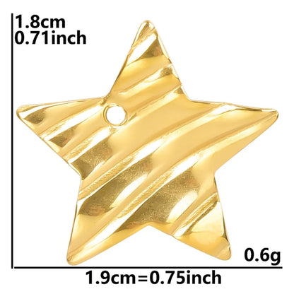 1 Piece 304 Stainless Steel Star Pendant