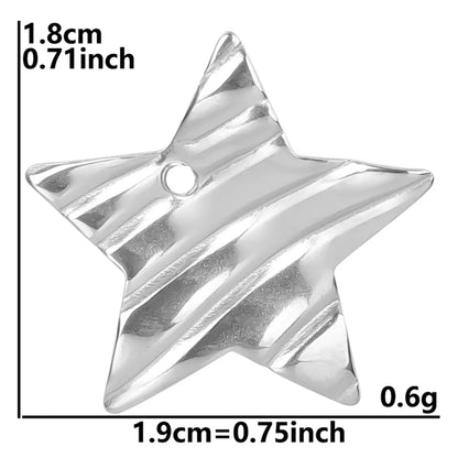 1 Piece 304 Stainless Steel Star Pendant