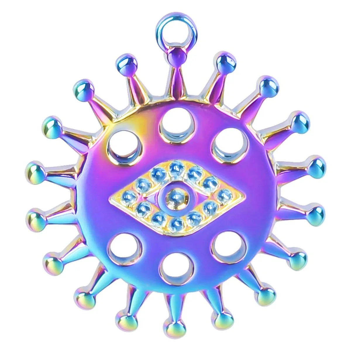 1 Piece 304 Stainless Steel Sun Eye Pendant