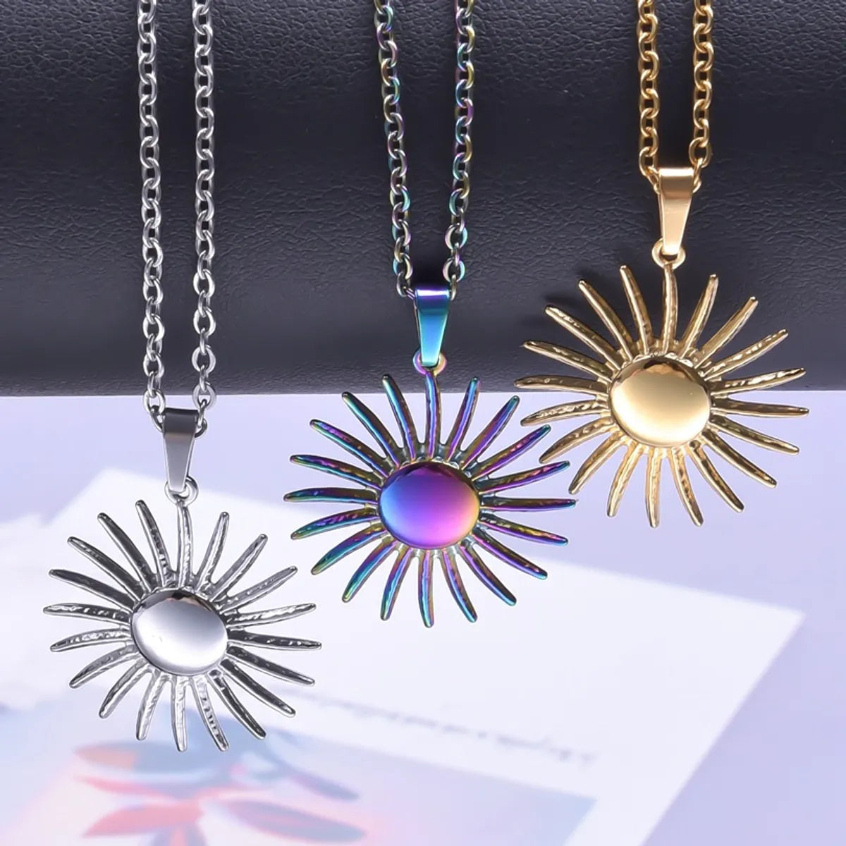 1 Piece 304 Stainless Steel Sun Pendant