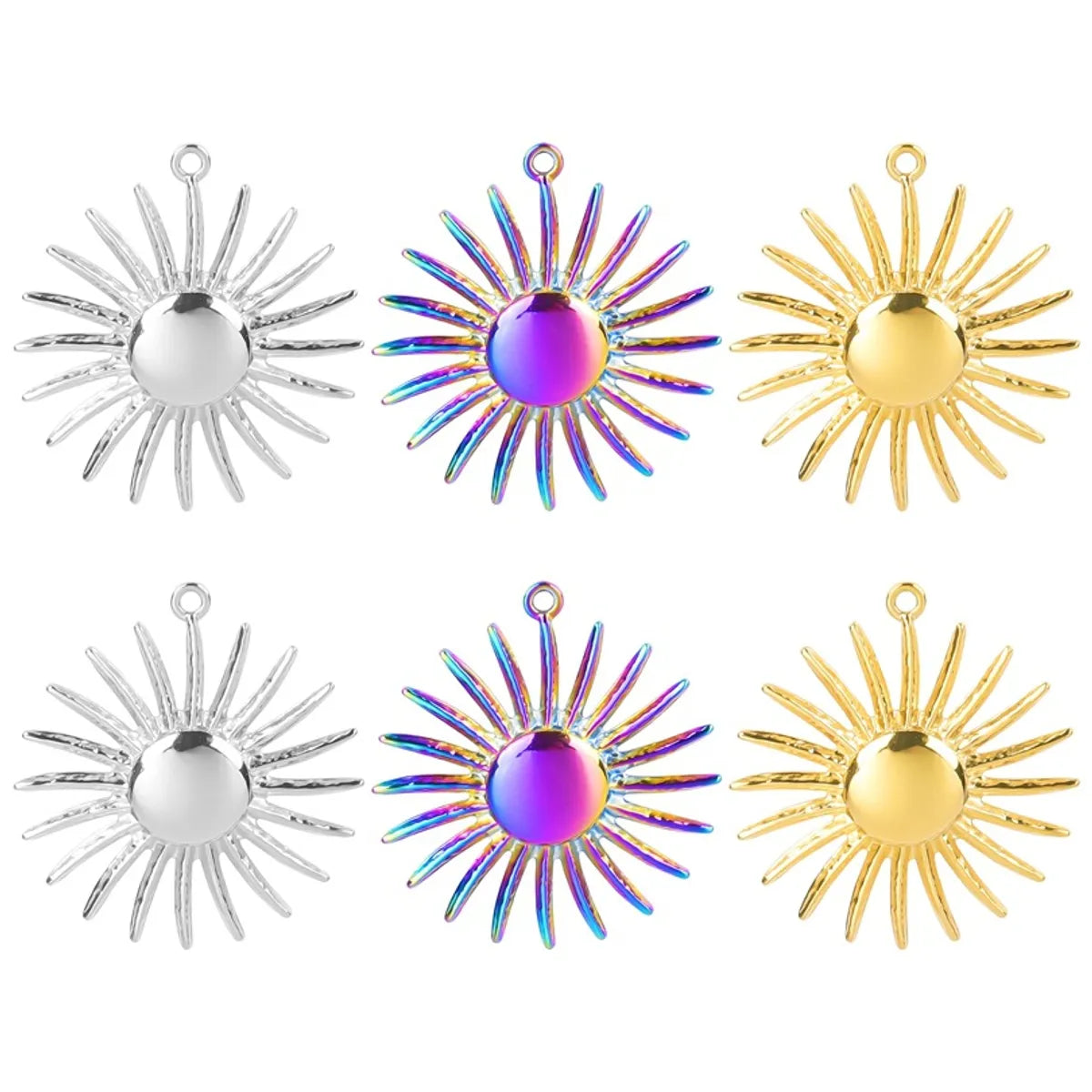 1 Piece 304 Stainless Steel Sun Pendant