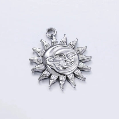 1 Piece 304 Stainless Steel Sun Pendant