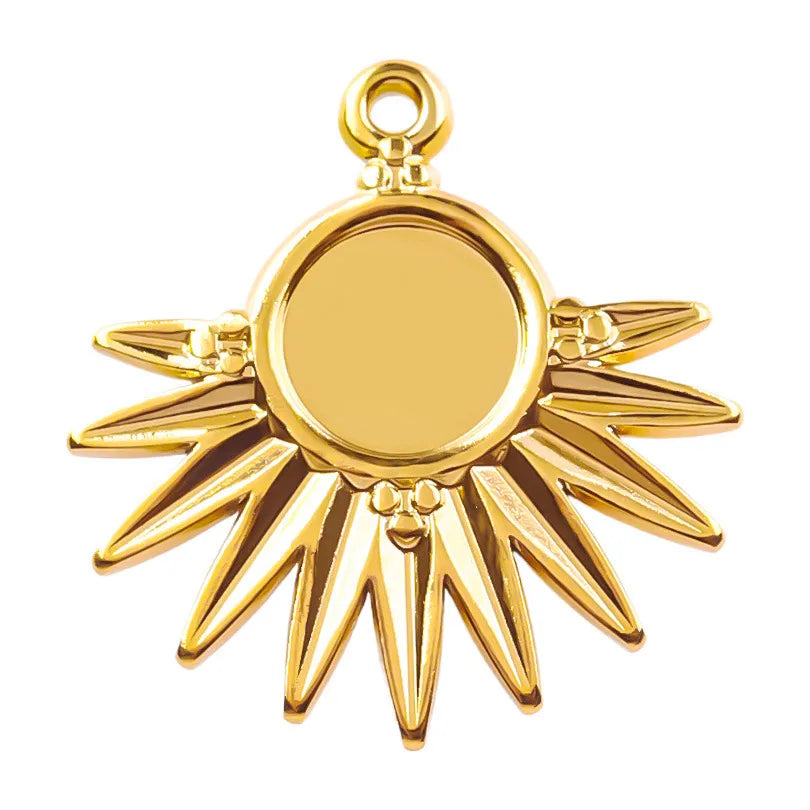 1 Piece 304 Stainless Steel Sun Pendant