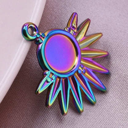 1 Piece 304 Stainless Steel Sun Pendant