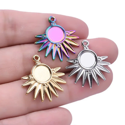 1 Piece 304 Stainless Steel Sun Pendant