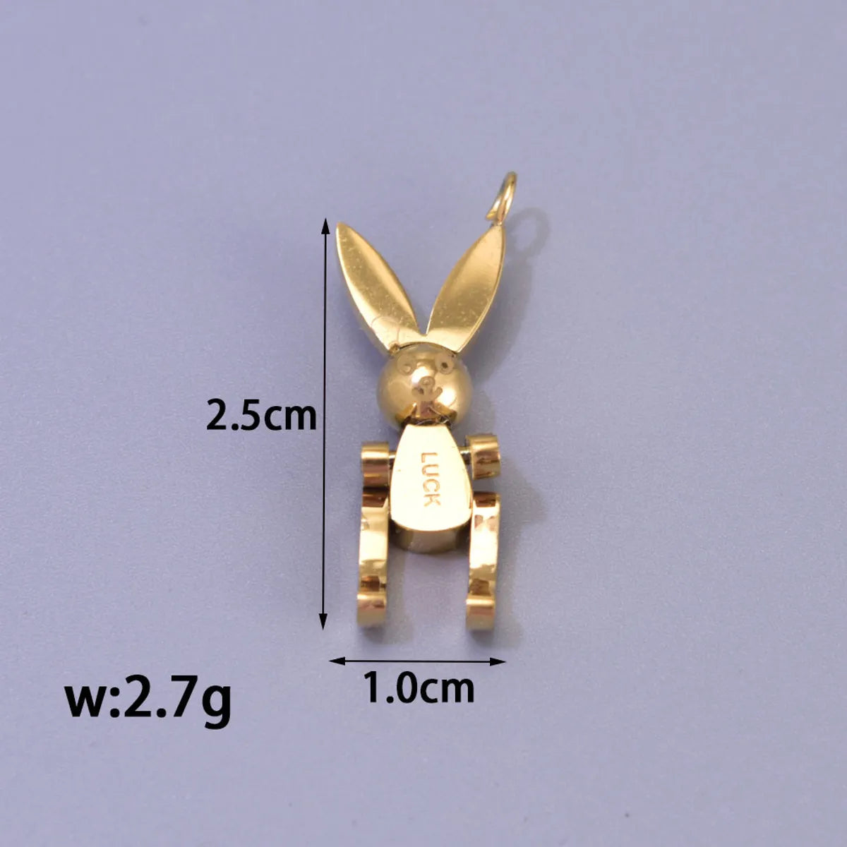 1 Piece 304 Stainless Steel Titanium Steel 18K Gold Plated Animal Letter Polished Pendant Chain